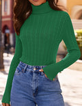 Women’s Turtleneck Cable Knit Spring Winter Long Sleeve Pullover Sweaters
